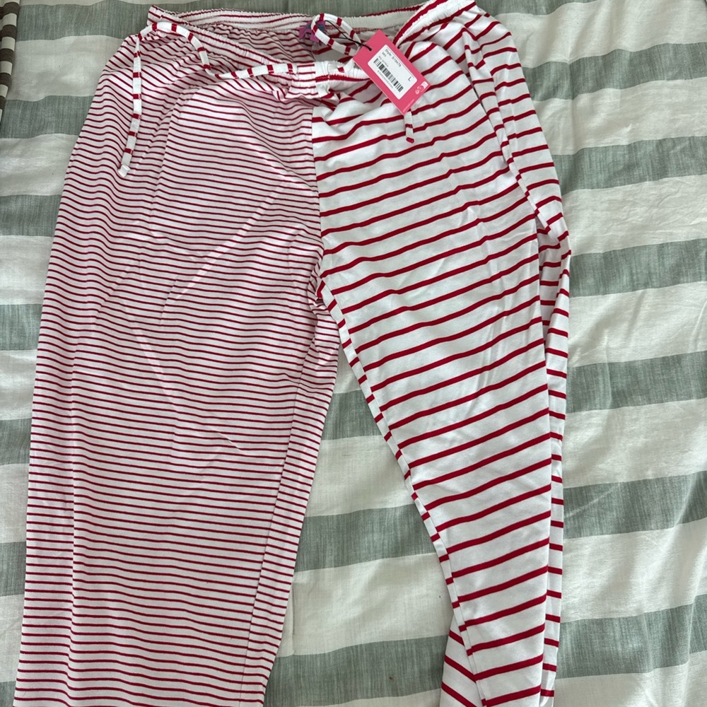 Edikted Dual-Tone Striped Pajama Bottoms